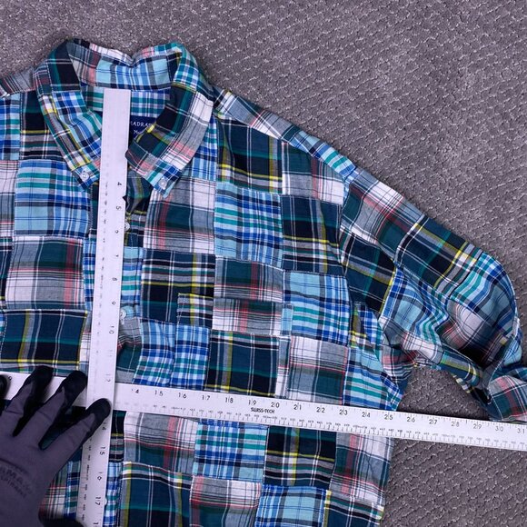 Cape Madras Shirt Men's Large Patchwork Long Sleeve Button Up Down Front - Picture 6 of 11